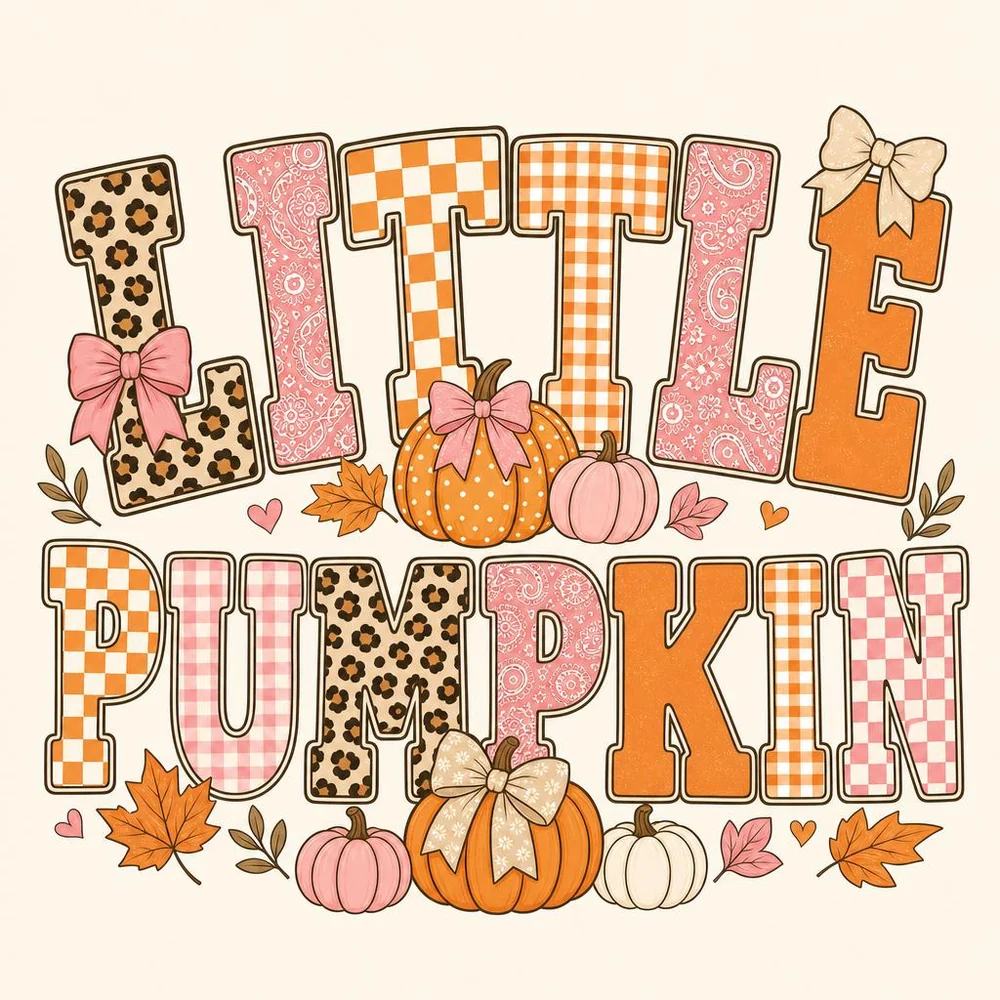 Осенний принт Little Pumpkin с тыквой