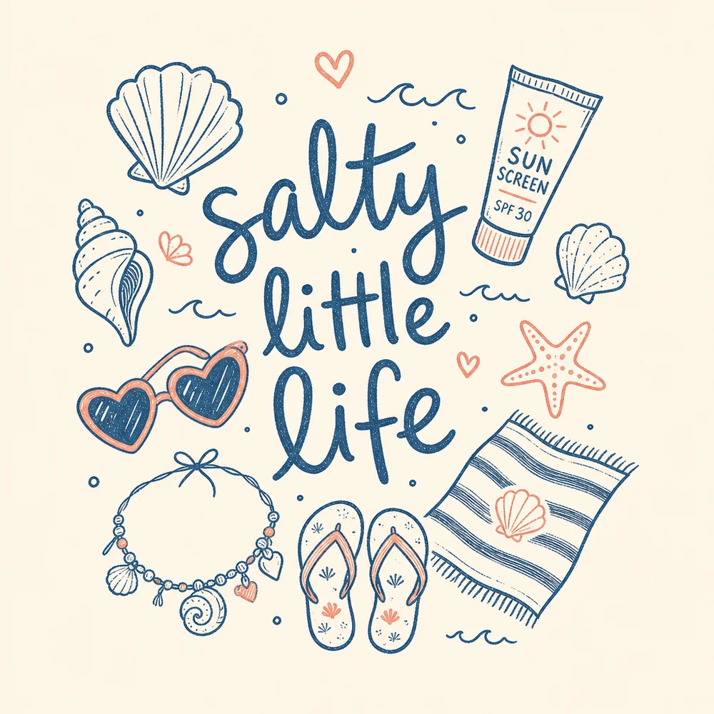 Пляжные рисунки Salty Little Life